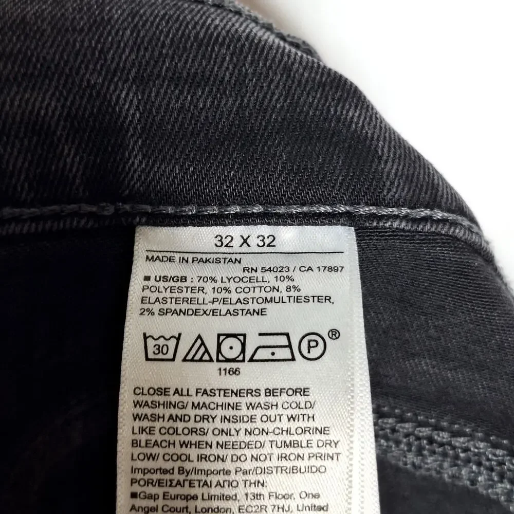 The Luxe Traveler Banana Republic Mens Slim Jeans 32 x 32 Dark Grey Wash Stretch
